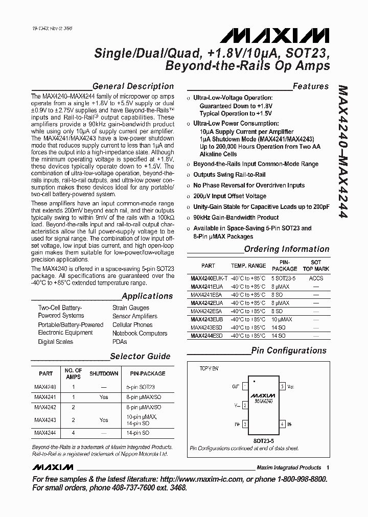 MAX4240_136874.PDF Datasheet