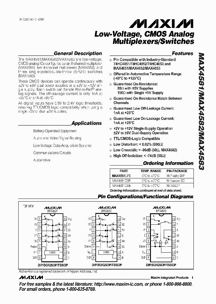 MAX4581_82057.PDF Datasheet