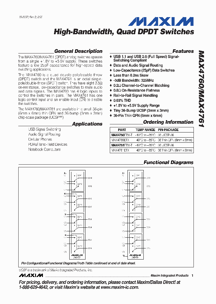 MAX4760_331737.PDF Datasheet