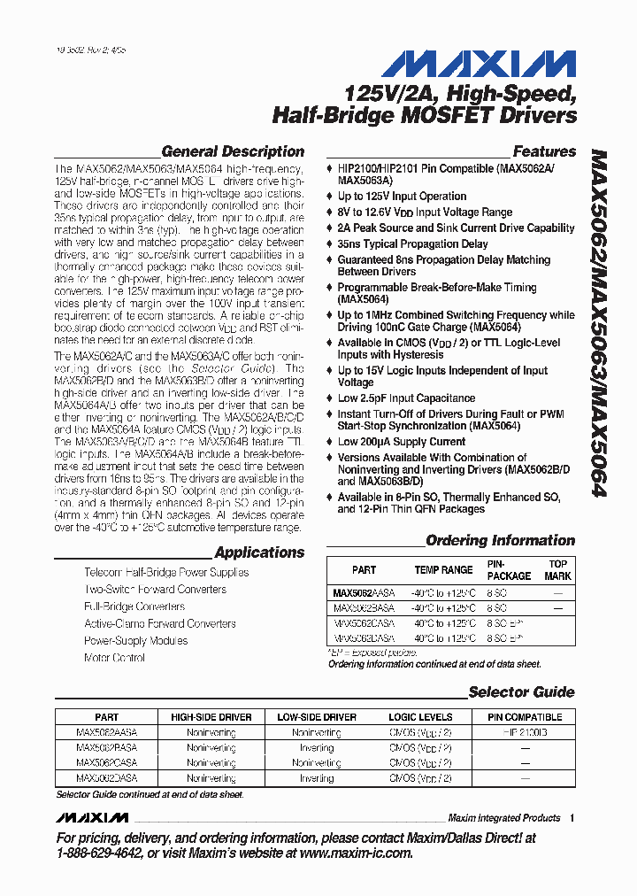 MAX5064_180799.PDF Datasheet