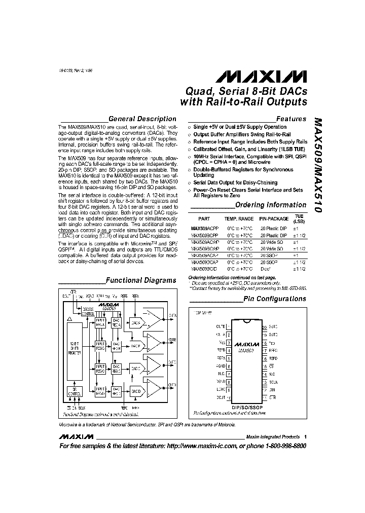 MAX509-MAX510_47665.PDF Datasheet