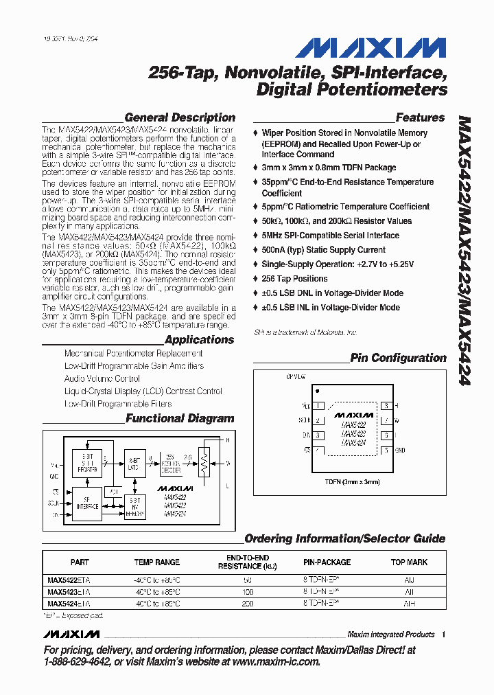MAX5422_186335.PDF Datasheet