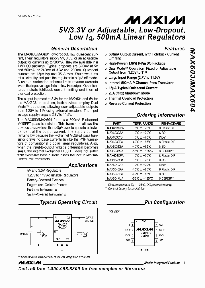 MAX604_15558.PDF Datasheet