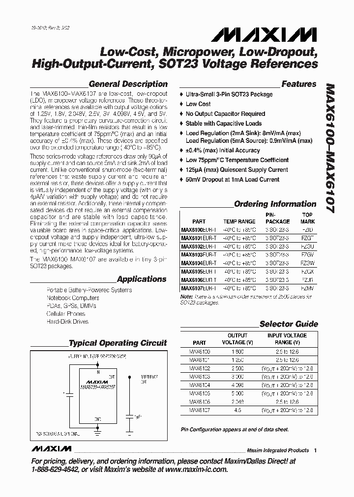 MAX6106_315552.PDF Datasheet