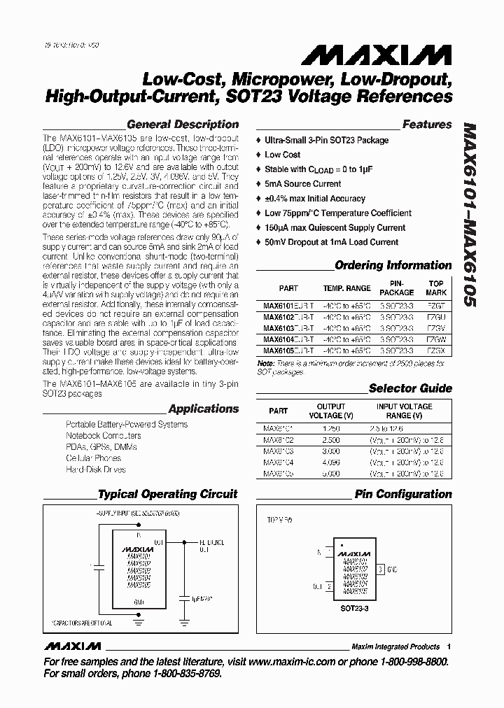 MAX6101_189959.PDF Datasheet