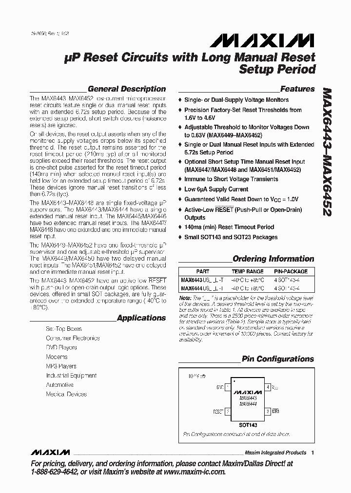 MAX6452_326486.PDF Datasheet