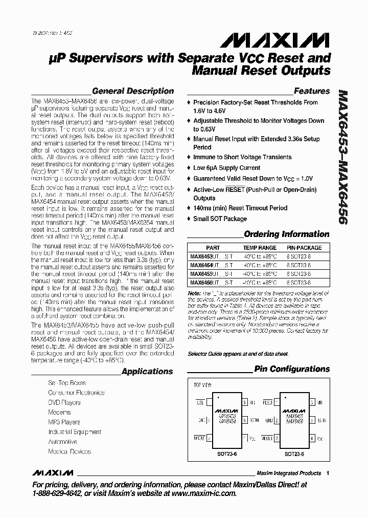 MAX6453_108286.PDF Datasheet