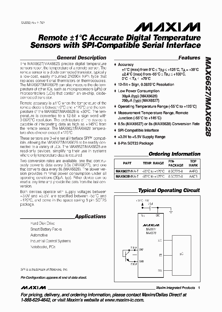MAX6627_15736.PDF Datasheet
