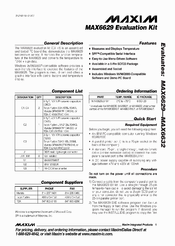 MAX6629EVKIT_321252.PDF Datasheet