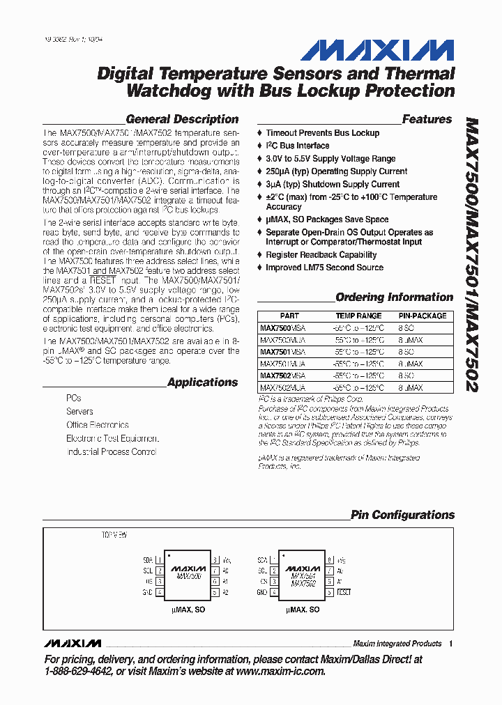 MAX7500_168924.PDF Datasheet