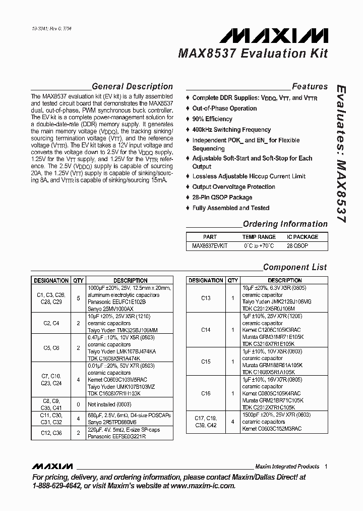 MAX8537EVKIT_377513.PDF Datasheet