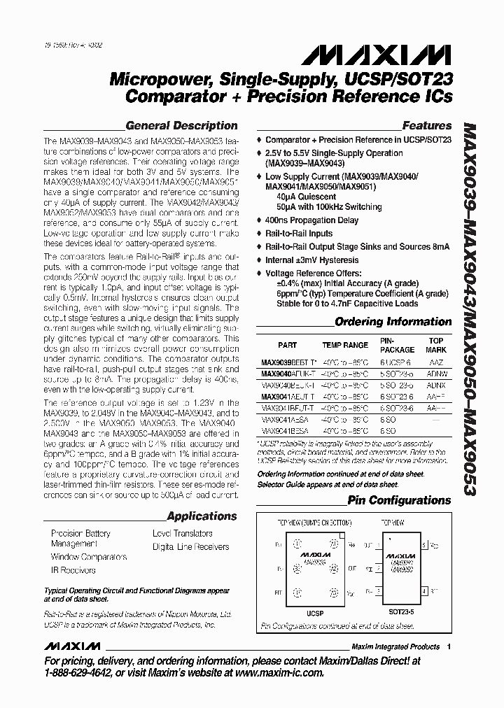 MAX9051_268890.PDF Datasheet