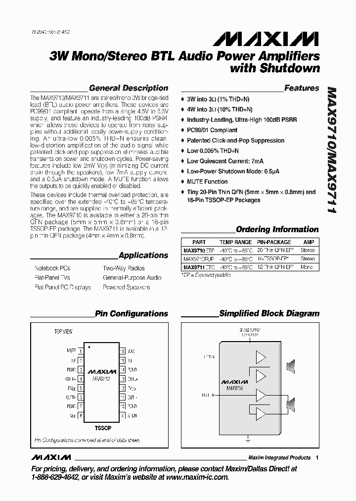 MAX9711_321915.PDF Datasheet