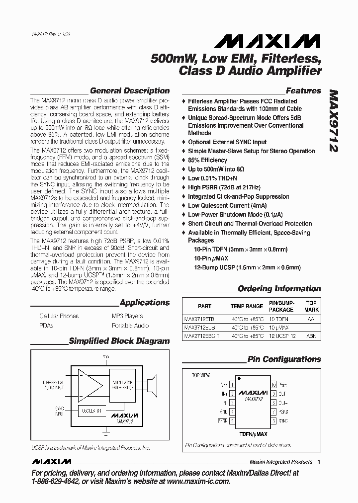 MAX9712_321787.PDF Datasheet