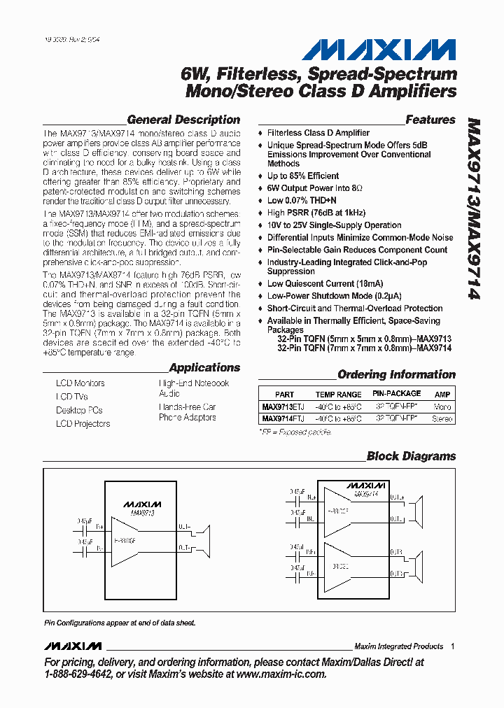MAX9713NBSP_306512.PDF Datasheet
