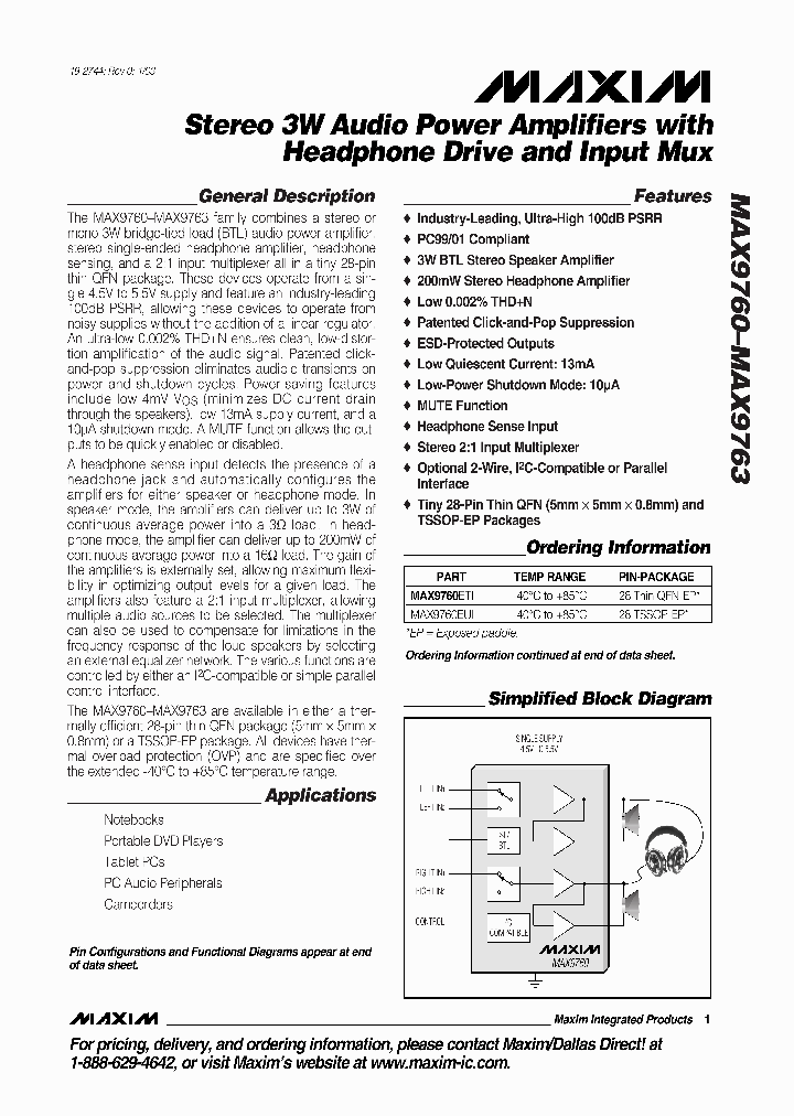 MAX9763_340612.PDF Datasheet