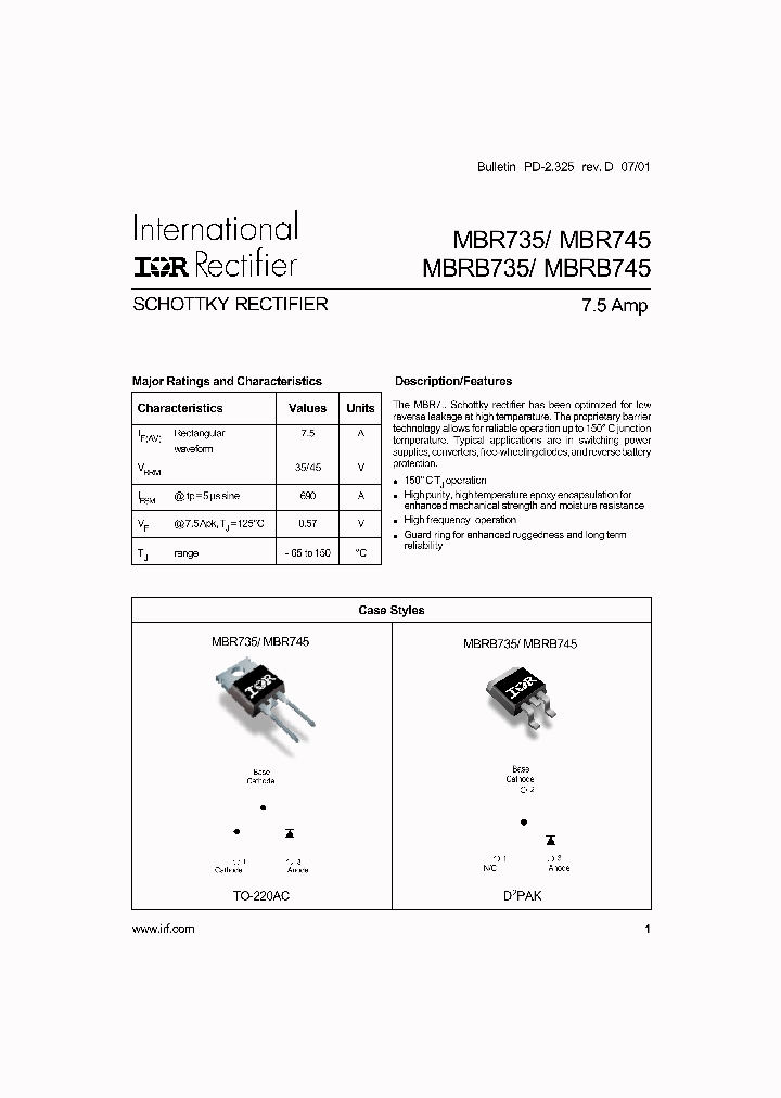 MBRB745_341126.PDF Datasheet