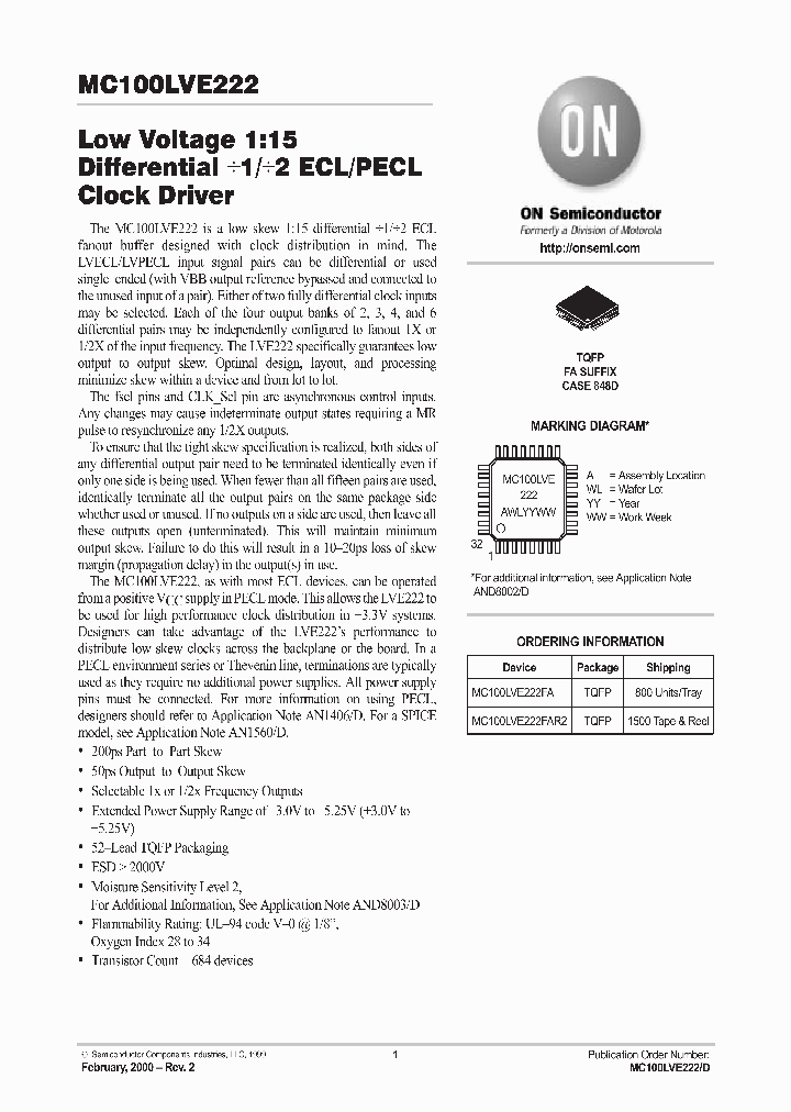 MC100LVE222_84894.PDF Datasheet