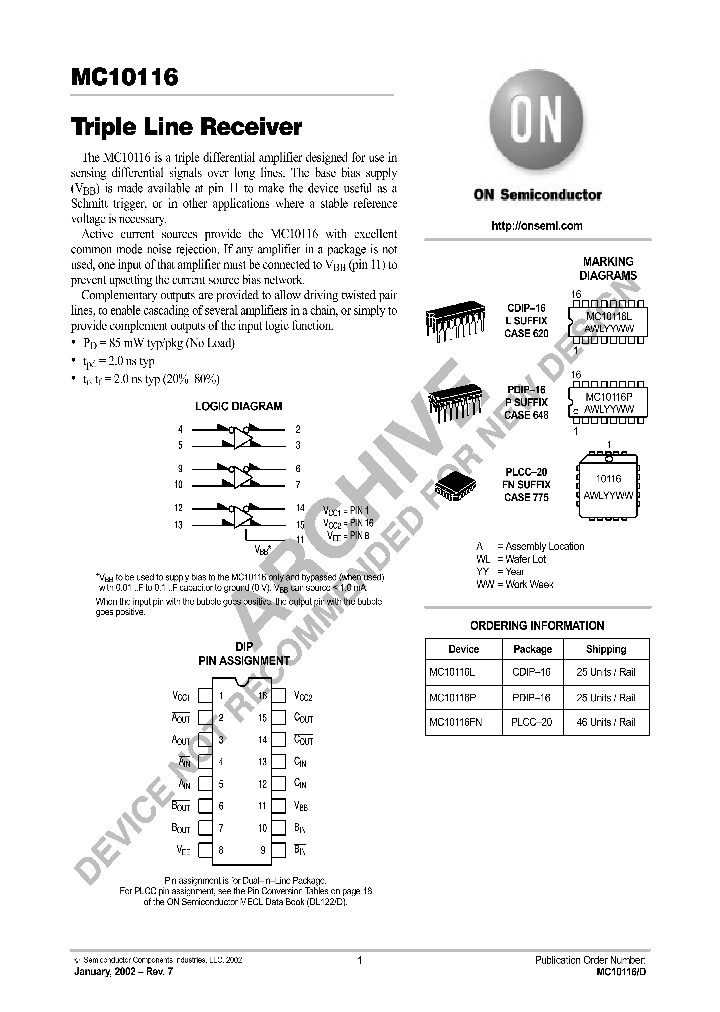 MC10116L_326623.PDF Datasheet