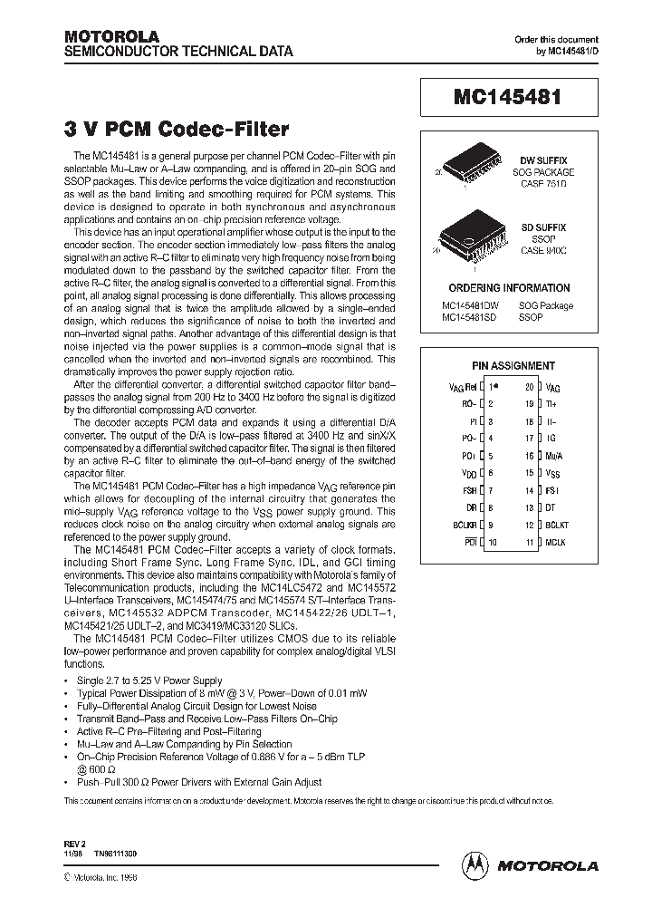 MC145481_370244.PDF Datasheet