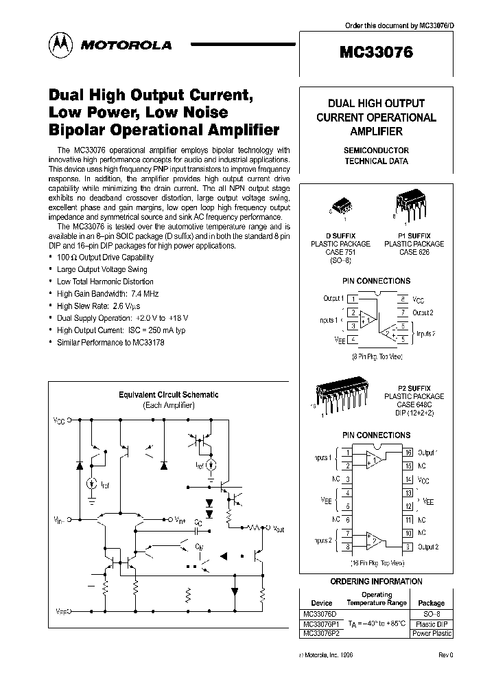 MC33076_30900.PDF Datasheet