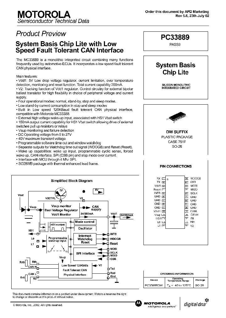 MC33889_364722.PDF Datasheet