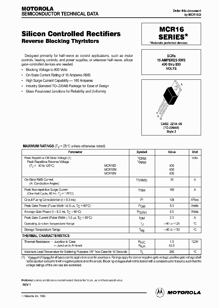 MCR16D_378666.PDF Datasheet