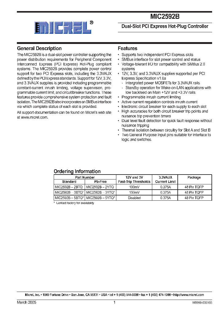 MIC2592BNBSP_308489.PDF Datasheet