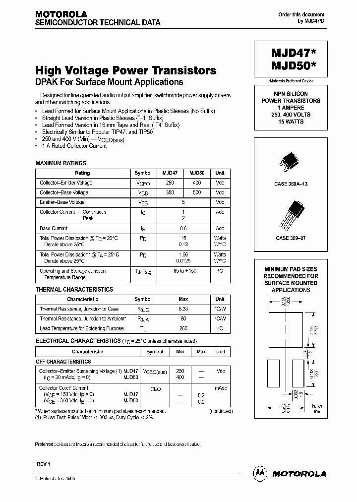 MJD47_322975.PDF Datasheet