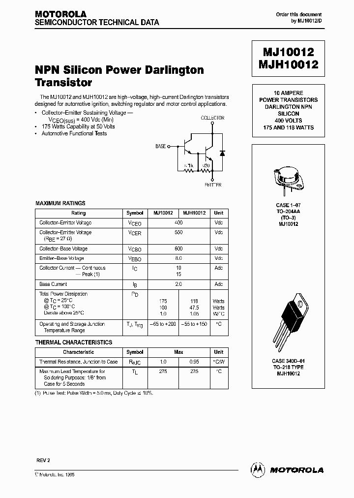 MJH10012_344294.PDF Datasheet