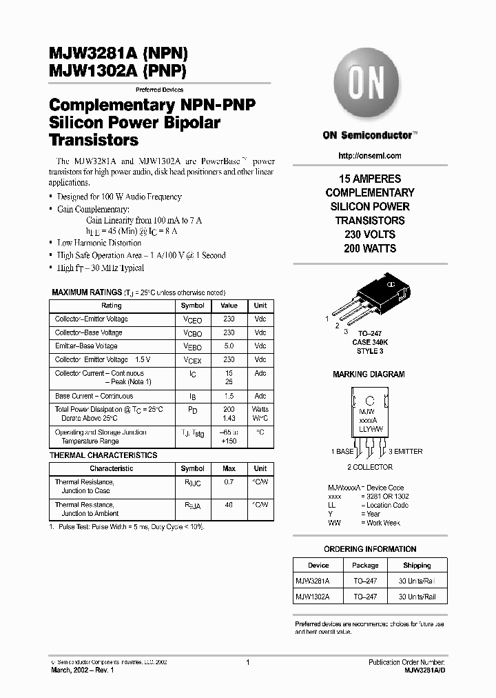 MJW3281A_53460.PDF Datasheet