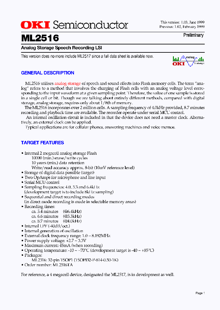 ML2516_308713.PDF Datasheet