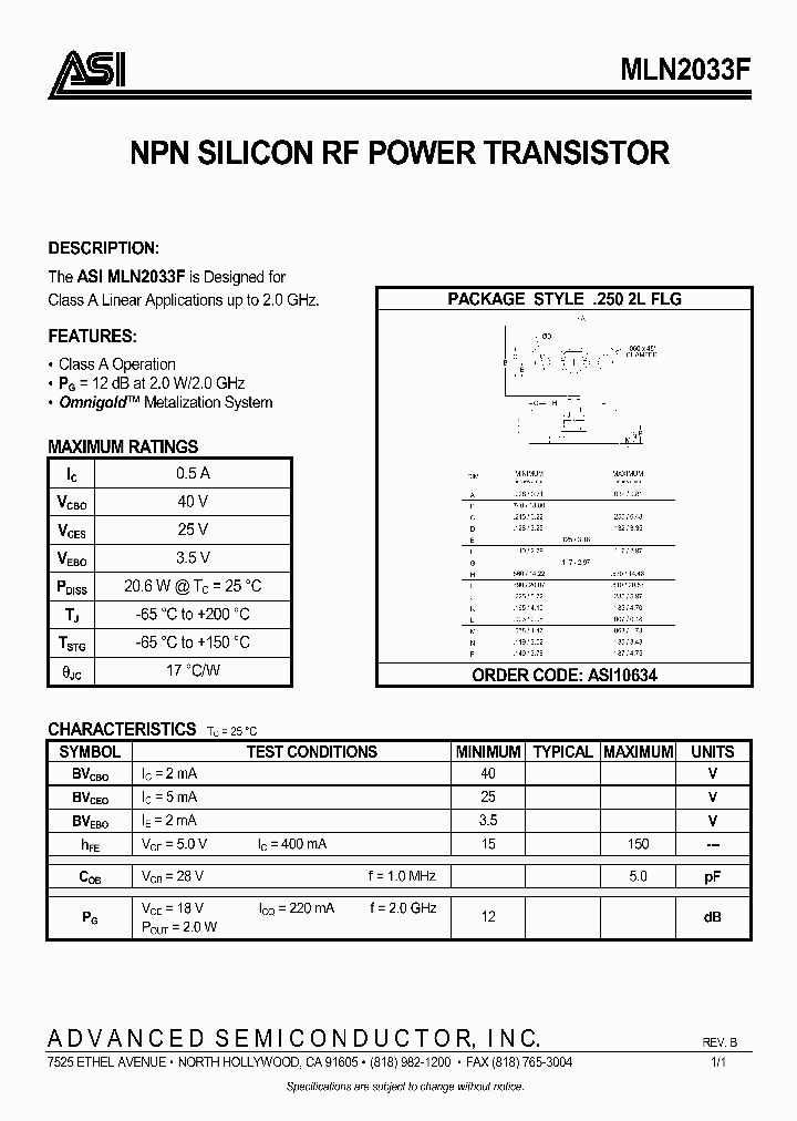 MLN2033F_339161.PDF Datasheet