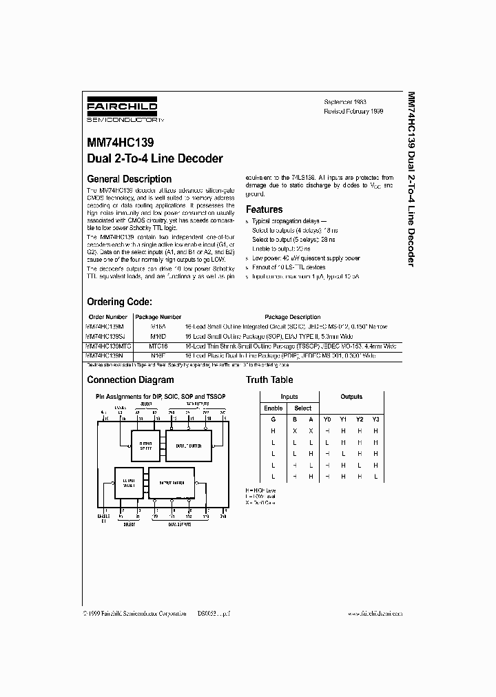 MM74HC139_322464.PDF Datasheet
