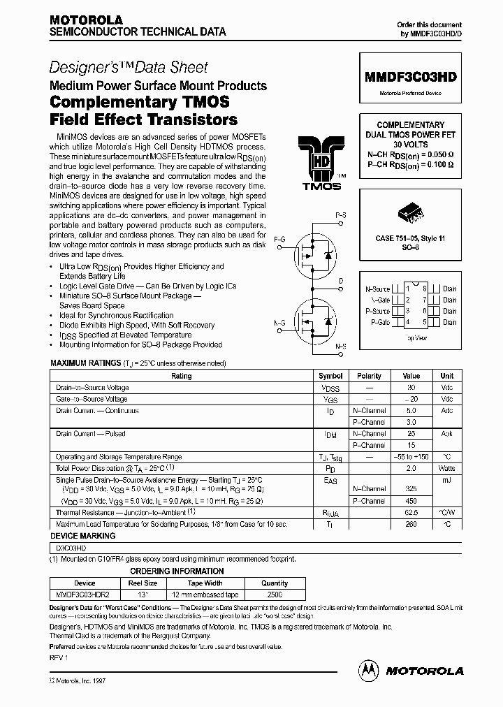 MMDF3C03HDD_346800.PDF Datasheet