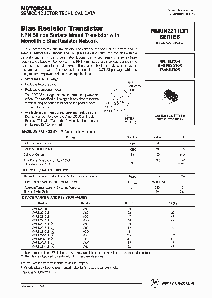 MMUN2233LT1_376899.PDF Datasheet
