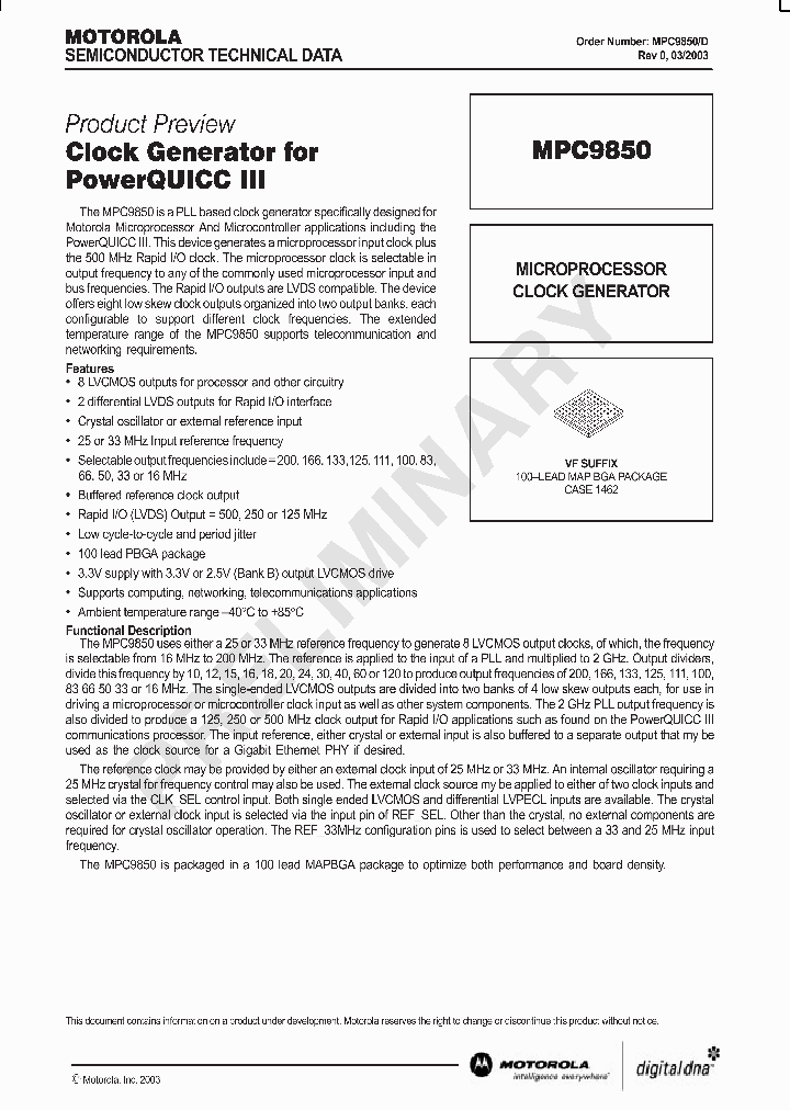 MPC9850_312502.PDF Datasheet