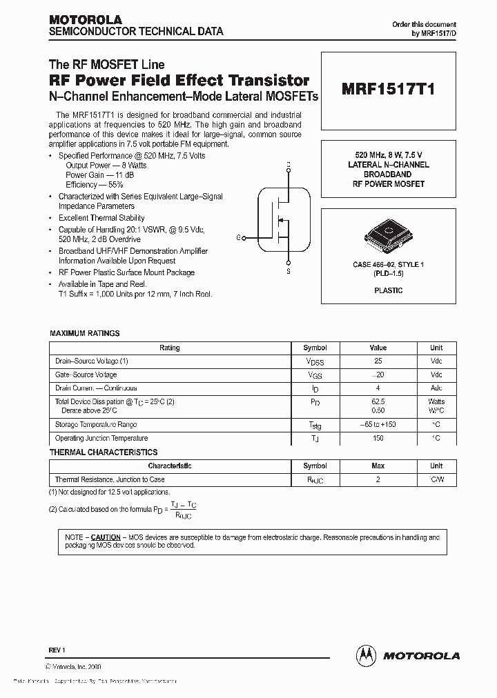 MRF1517_192094.PDF Datasheet