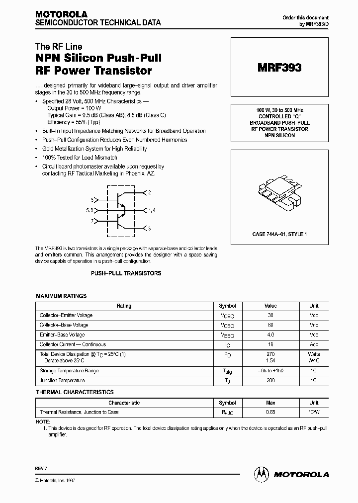 MRF393_362242.PDF Datasheet