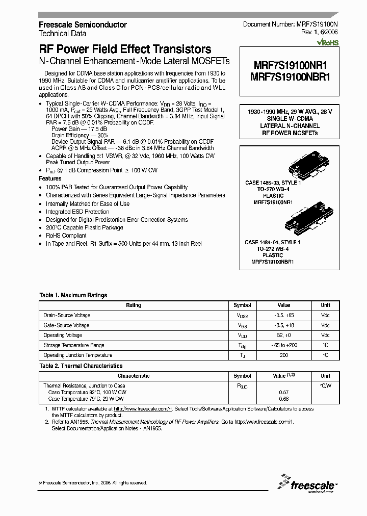 MRF7S19100N_368861.PDF Datasheet