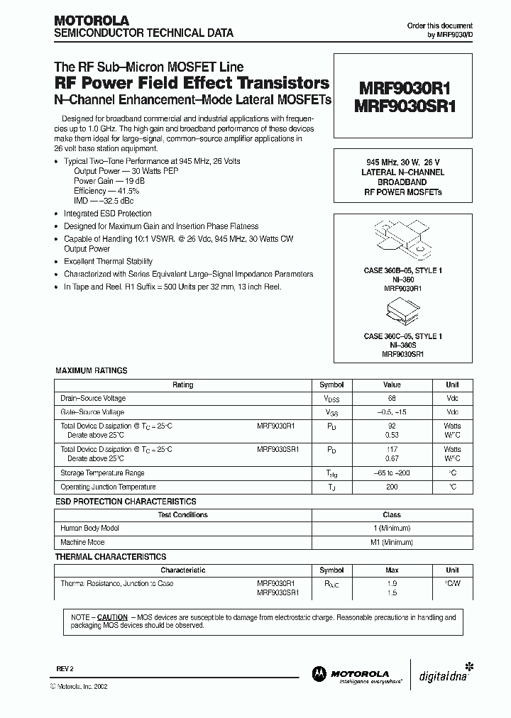 MRF9030_240965.PDF Datasheet