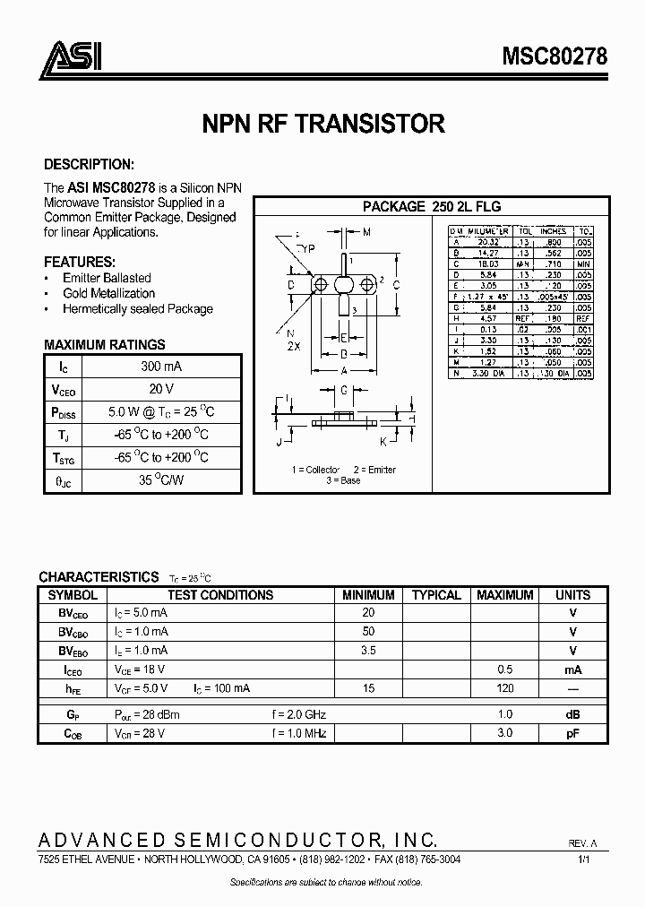 MSC80278_317026.PDF Datasheet