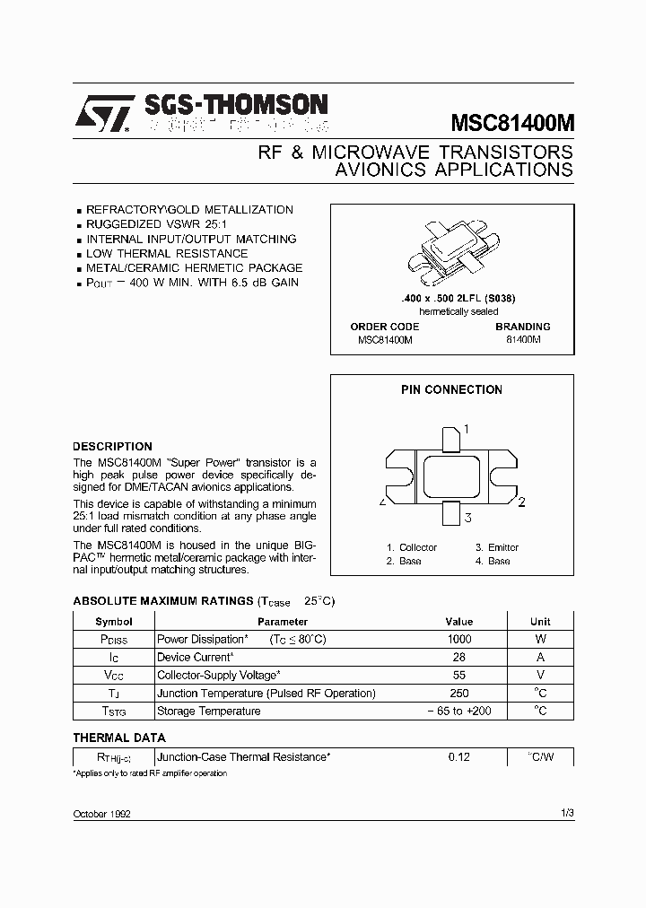MSC81400M_318968.PDF Datasheet