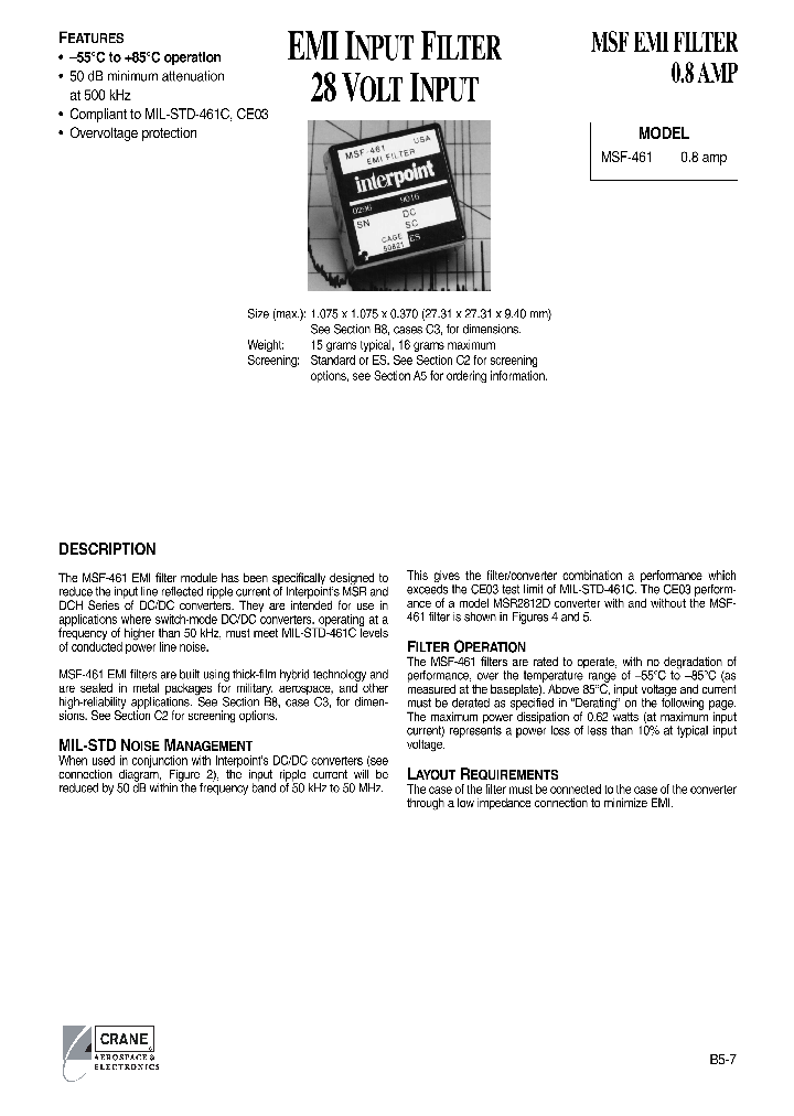 MSF-461_316815.PDF Datasheet