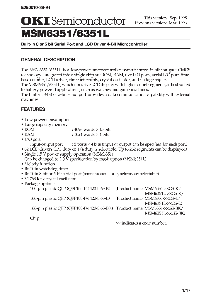 MSM6351L_336771.PDF Datasheet