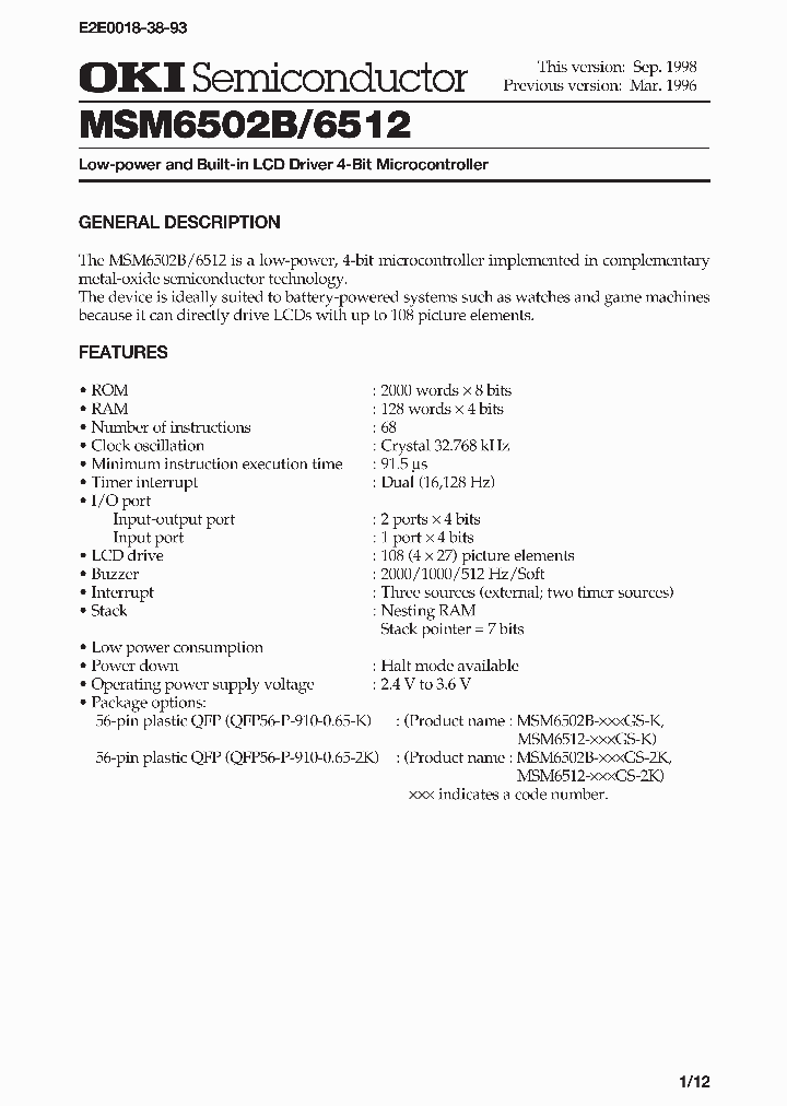 MSM6502B_285611.PDF Datasheet