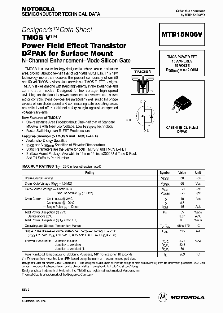 MTB15N06V_177196.PDF Datasheet