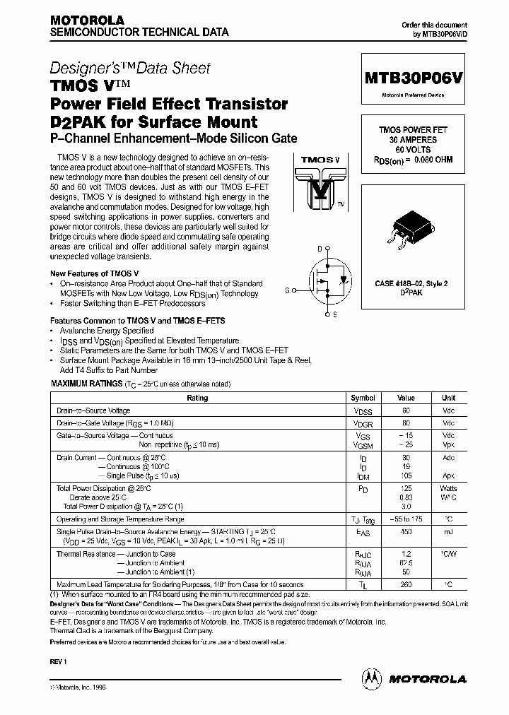 MTB30P06VD_355458.PDF Datasheet