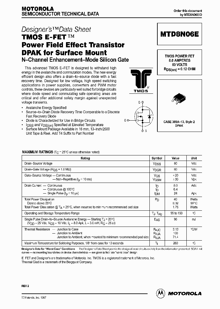 MTD8N06ED_313608.PDF Datasheet