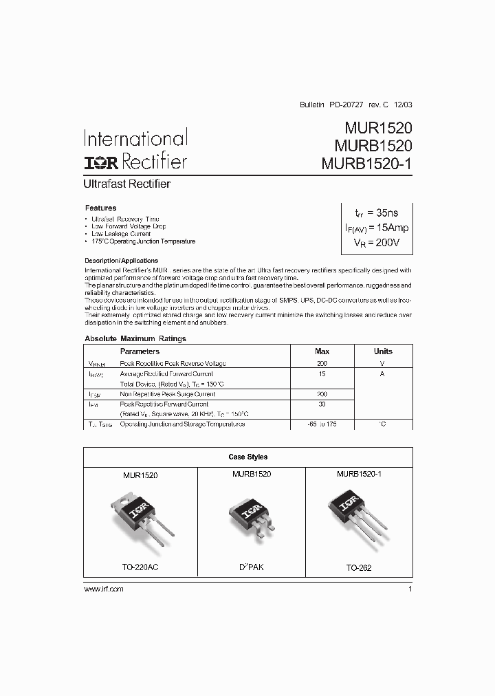 MURB1520_344667.PDF Datasheet